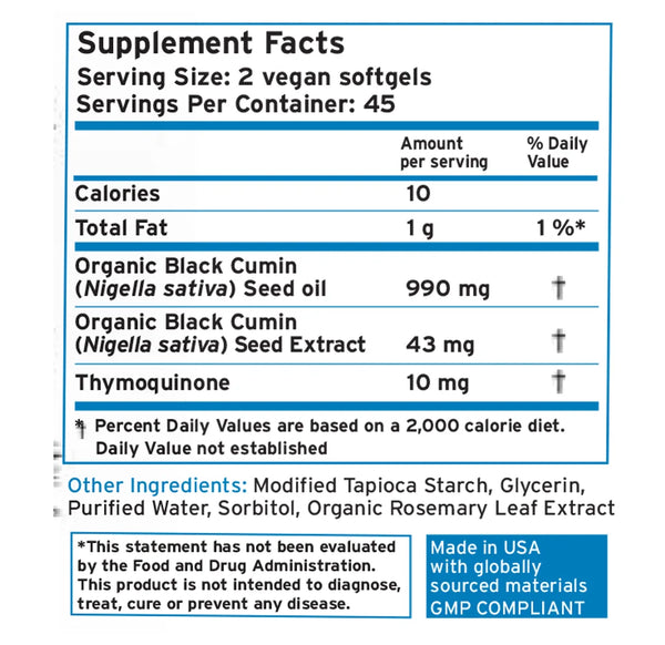 Black Seed Oil Softgels | Zatik Naturals