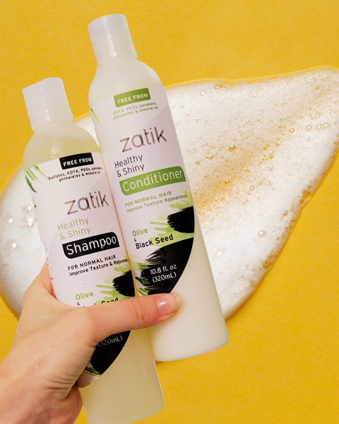 Zatik shampoos create lather without sulfates