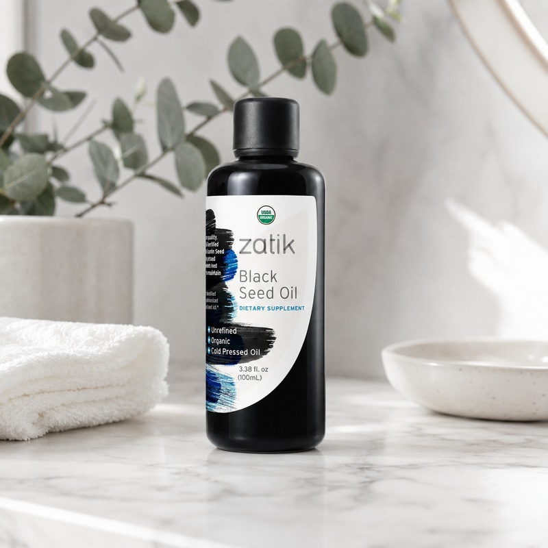 Black Seed Oil 3.38oz | Cold-Pressed Organic | Zatik Naturals
