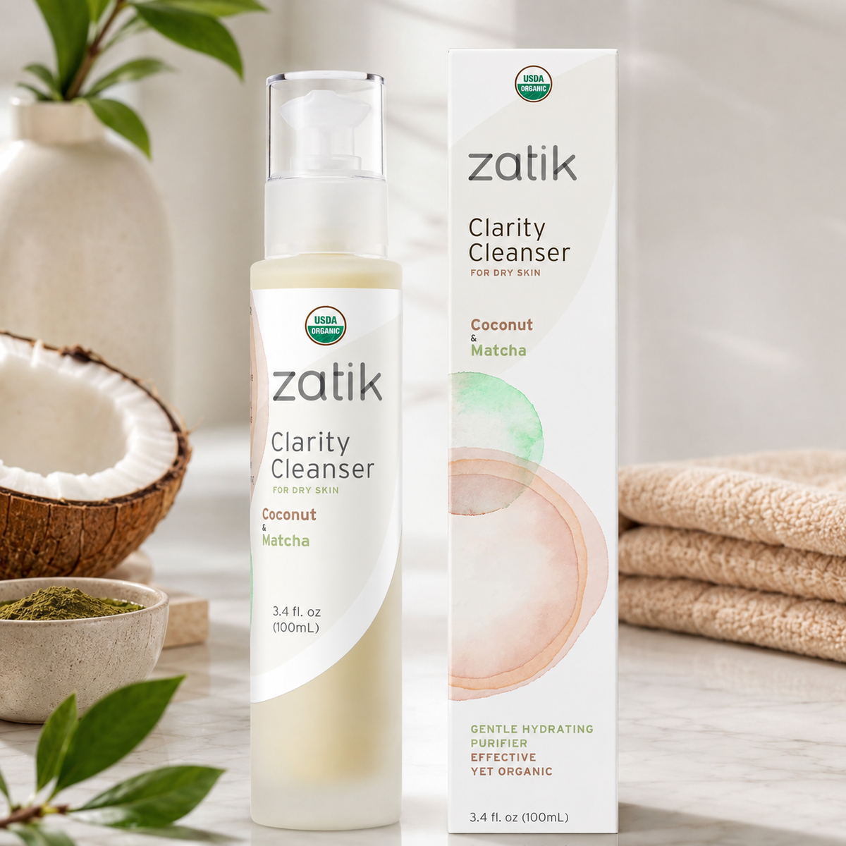 Zatik Organic Cleanser | Sensitive Skin| Beauty skin care – Zatik